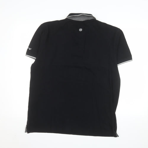 Backswing Men's Black Polo Shirt Large Golf Casual Top