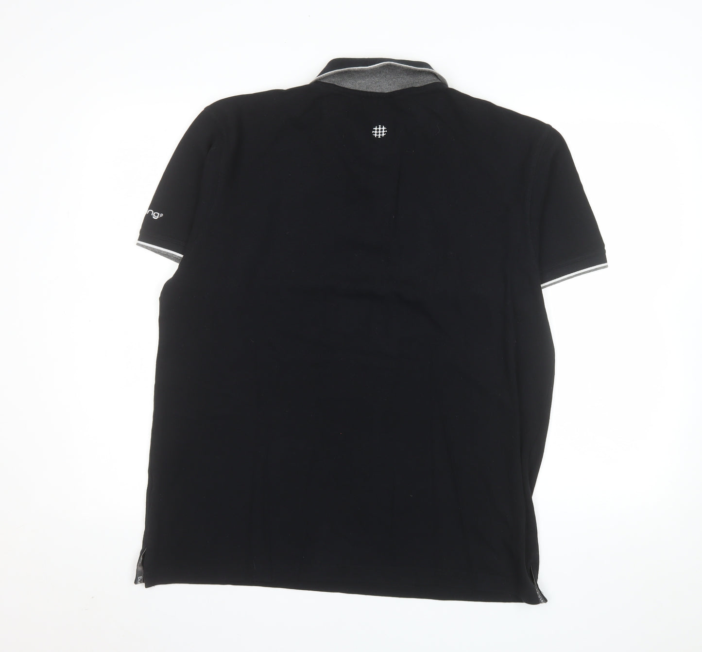 Backswing Men's Black Polo Shirt Large Golf Casual Top