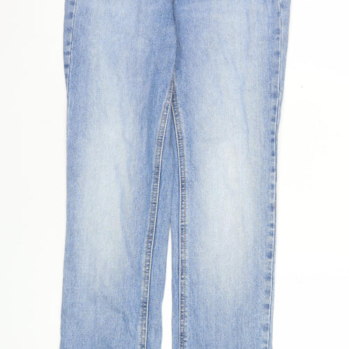 Stradivarius Women’s Blue Straight High Rise Jeans Size UK 4