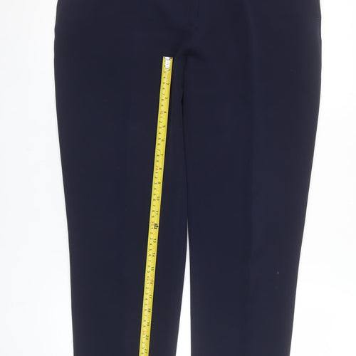 Paul Costelloe Living Studio Women's Navy Blue Size 14 Straight Leg Trousers