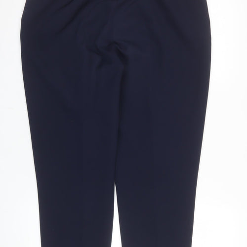 Paul Costelloe Living Studio Women's Navy Blue Size 14 Straight Leg Trousers