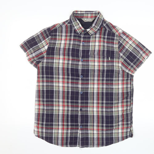 Mountain Warehouse Men's Multicoloured Plaid Short Sleeve Cotton Shirt S