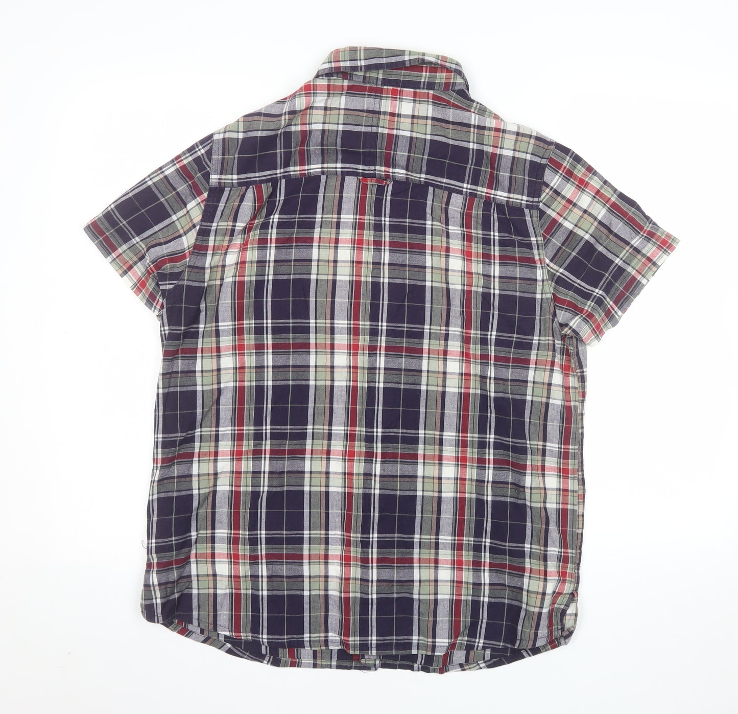 Mountain Warehouse Men's Multicoloured Plaid Short Sleeve Cotton Shirt S