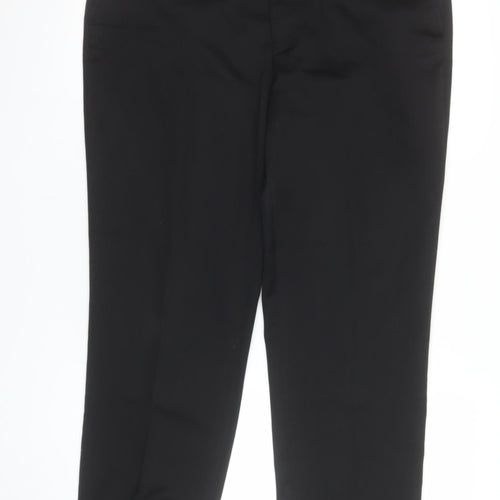 Prestige Collection Men's Black 36S Dress Trousers Wool Blend