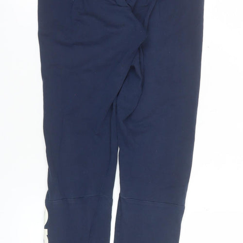 adidas Womens Blue Stretch Leggings Size 8-10 Athleisure Gym Trousers