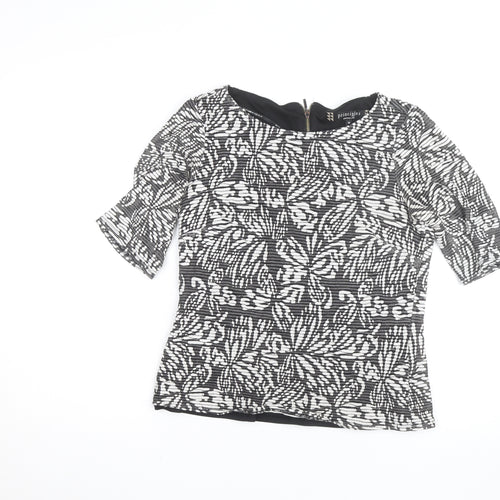 Principles by Ben de Lisi Women’s Black Floral Tunic Blouse Size 10