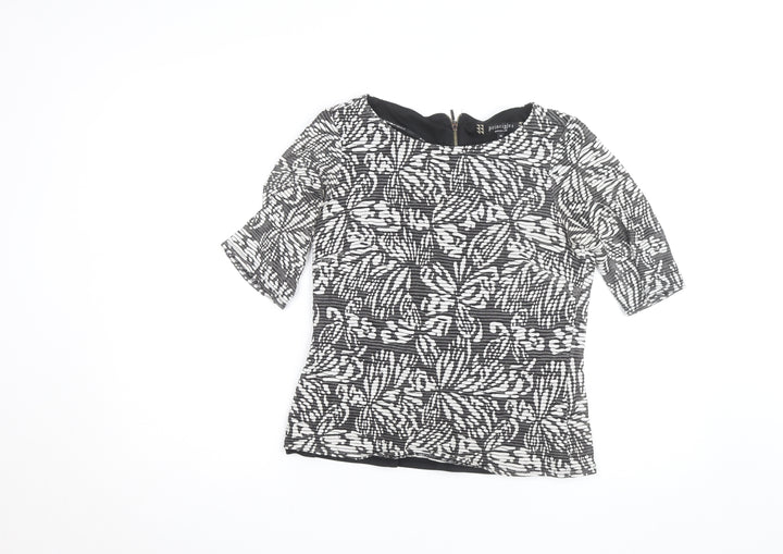 Principles by Ben de Lisi Women’s Black Floral Tunic Blouse Size 10