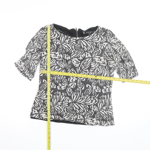 Principles by Ben de Lisi Women’s Black Floral Tunic Blouse Size 10