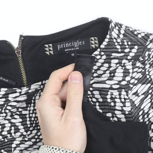 Principles by Ben de Lisi Women’s Black Floral Tunic Blouse Size 10