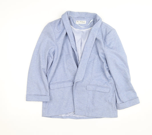 Miss Selfridge Women Blue UK 16 Classic Open Front Blazer Jacket