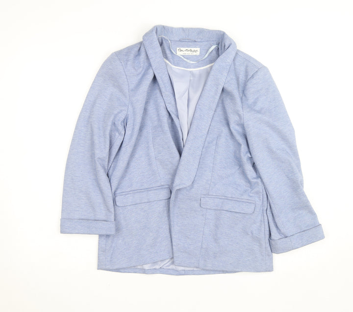 Miss Selfridge Women Blue UK 16 Classic Open Front Blazer Jacket