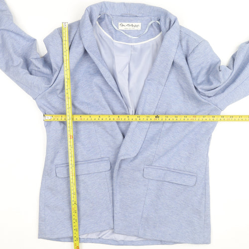 Miss Selfridge Women Blue UK 16 Classic Open Front Blazer Jacket
