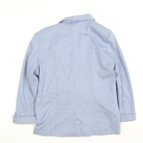 Miss Selfridge Women Blue UK 16 Classic Open Front Blazer Jacket