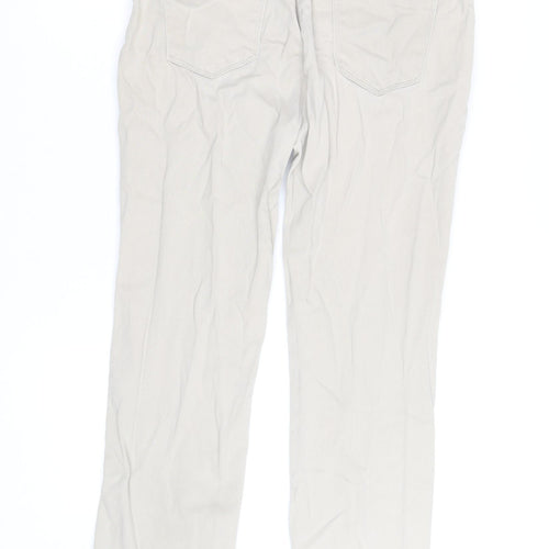 Dash Women's Beige Chino Trousers Size 10 Regular Straight Leg