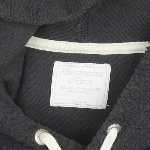 Abercrombie & Fitch Men's Black Fleece Pullover Hoodie L