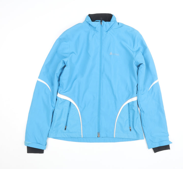 Odlo Women's Blue Windbreaker Jacket Size 12 Lightweight Cycling Outdoor