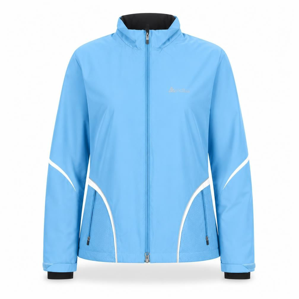 Odlo Women's Blue Windbreaker Jacket Size 12 Lightweight Cycling Outdoor
