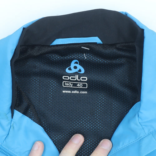 Odlo Women's Blue Windbreaker Jacket Size 12 Lightweight Cycling Outdoor