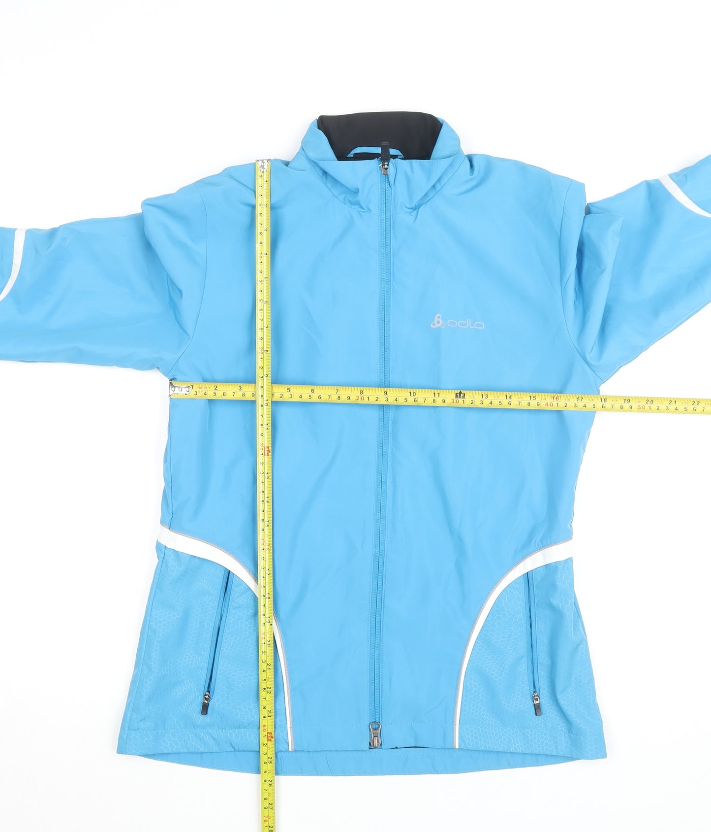 Odlo Women's Blue Windbreaker Jacket Size 12 Lightweight Cycling Outdoor