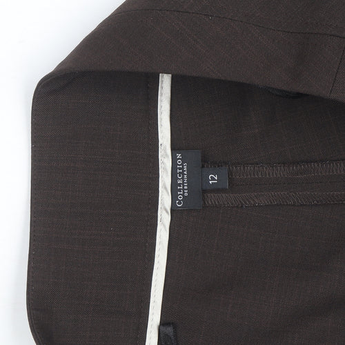 Debenhams Collection Women Brown Size 12 Straight Leg Dress Trousers