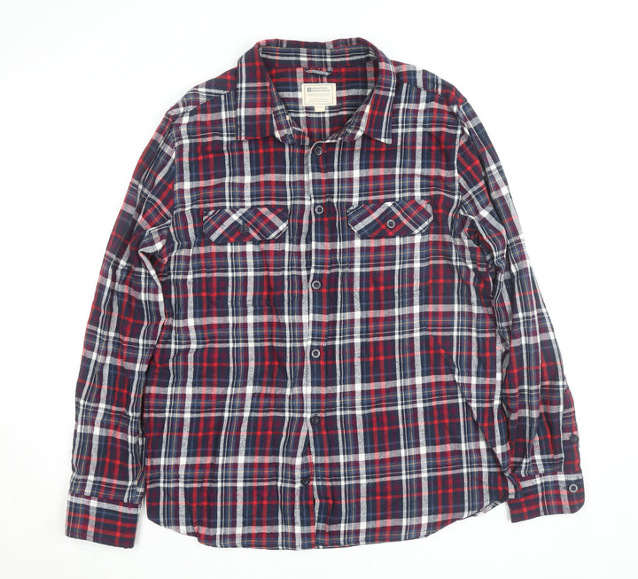 Mountain Warehouse Men's Multicoloured Flannel Plaid Button-Up Shirt XL