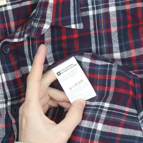Mountain Warehouse Men's Multicoloured Flannel Plaid Button-Up Shirt XL
