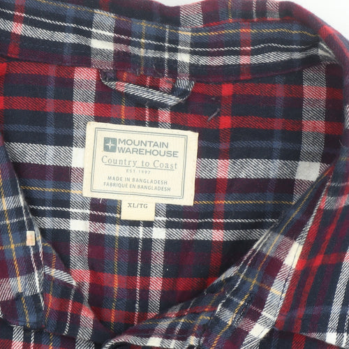 Mountain Warehouse Men's Multicoloured Flannel Plaid Button-Up Shirt XL