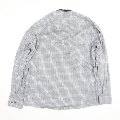 Hatico Essentials Men's Blue Check Regular Fit Long Sleeve Button-Up Shirt Size 17