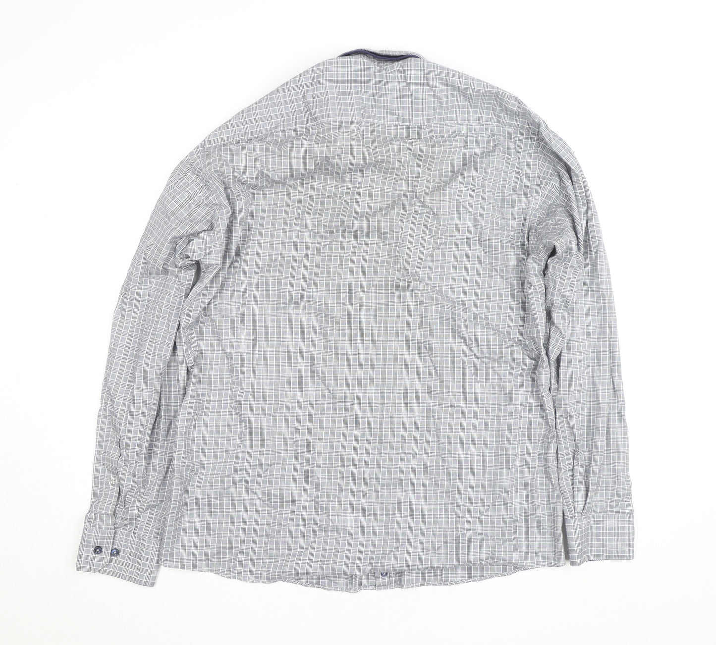 Hatico Essentials Men's Blue Check Regular Fit Long Sleeve Button-Up Shirt Size 17
