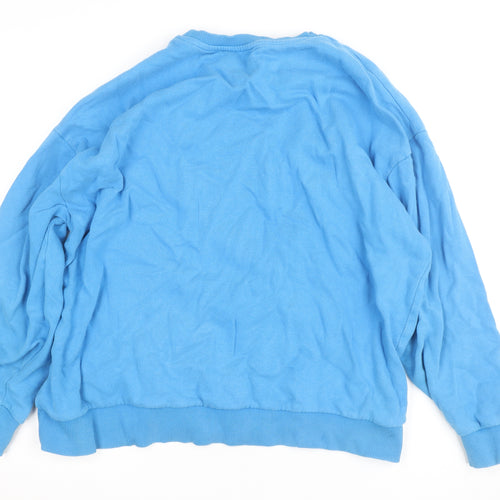 Lavida Women Blue Pullover Sweatshirt Large Crew Neck Casual