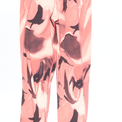 Adidas Womens Pink Cropped Aeroready Leggings Size 12