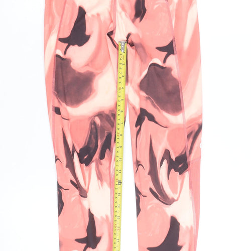Adidas Womens Pink Cropped Aeroready Leggings Size 12