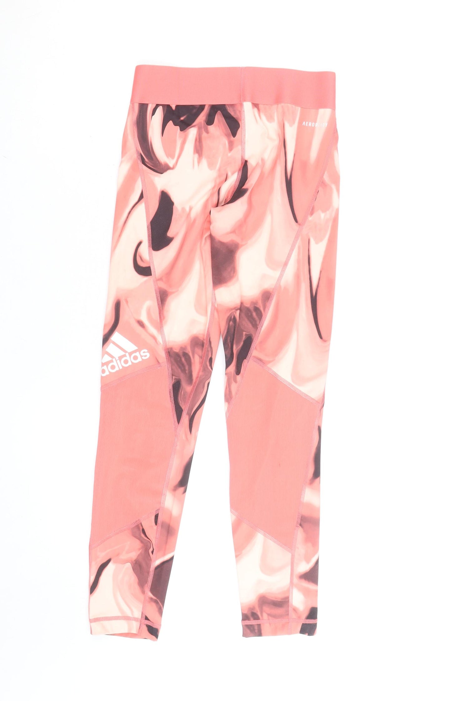 Adidas Womens Pink Cropped Aeroready Leggings Size 12