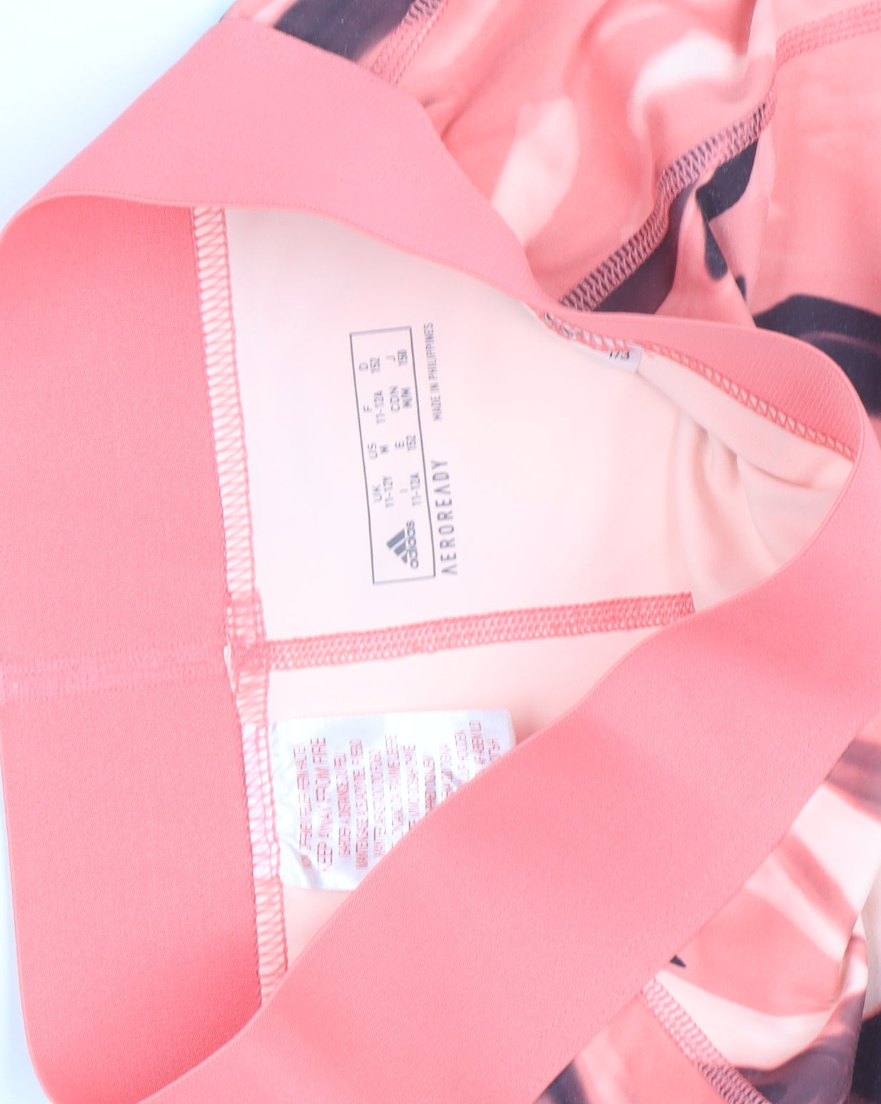 Adidas Womens Pink Cropped Aeroready Leggings Size 12