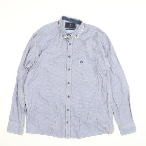 Hatico Men Blue Cotton Long Sleeve Regular Fit Button-Up Shirt 41