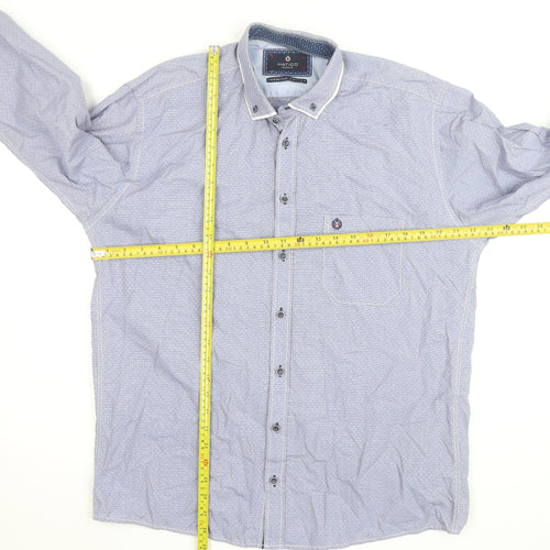 Hatico Men Blue Cotton Long Sleeve Regular Fit Button-Up Shirt 41