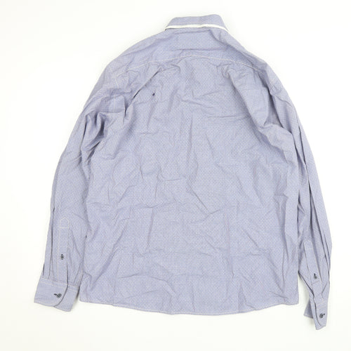 Hatico Men Blue Cotton Long Sleeve Regular Fit Button-Up Shirt 41