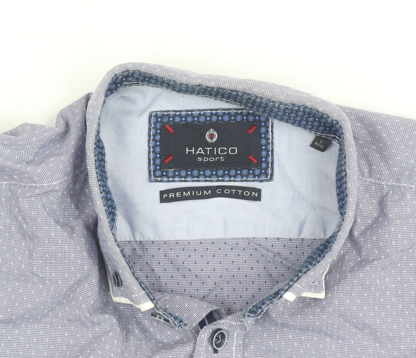Hatico Men Blue Cotton Long Sleeve Regular Fit Button-Up Shirt 41