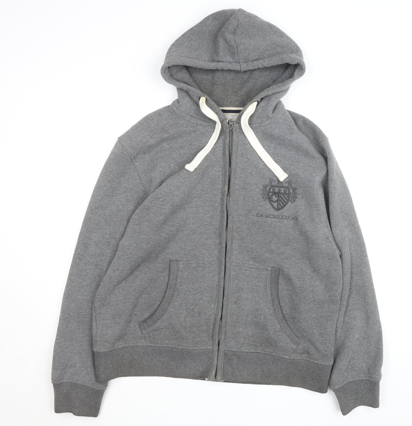 Paul Costelloe Men’s Grey Full Zip Hoodie Size L