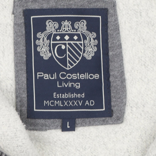 Paul Costelloe Men’s Grey Full Zip Hoodie Size L