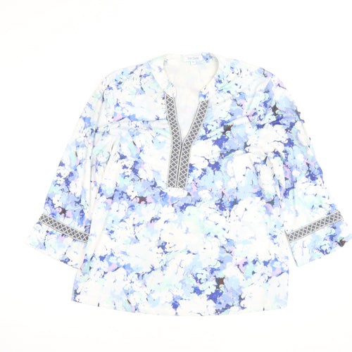 Tea Lane Women's Multicoloured Floral Tunic Blouse M
