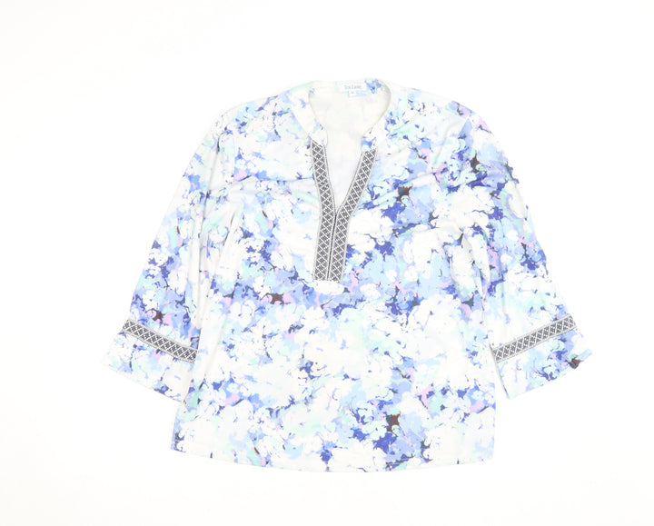 Tea Lane Women's Multicoloured Floral Tunic Blouse M