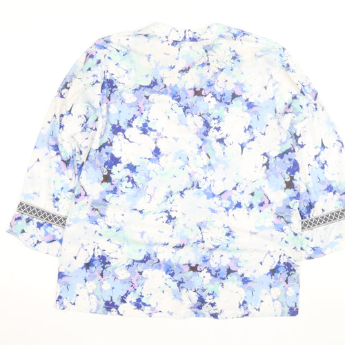 Tea Lane Women's Multicoloured Floral Tunic Blouse M
