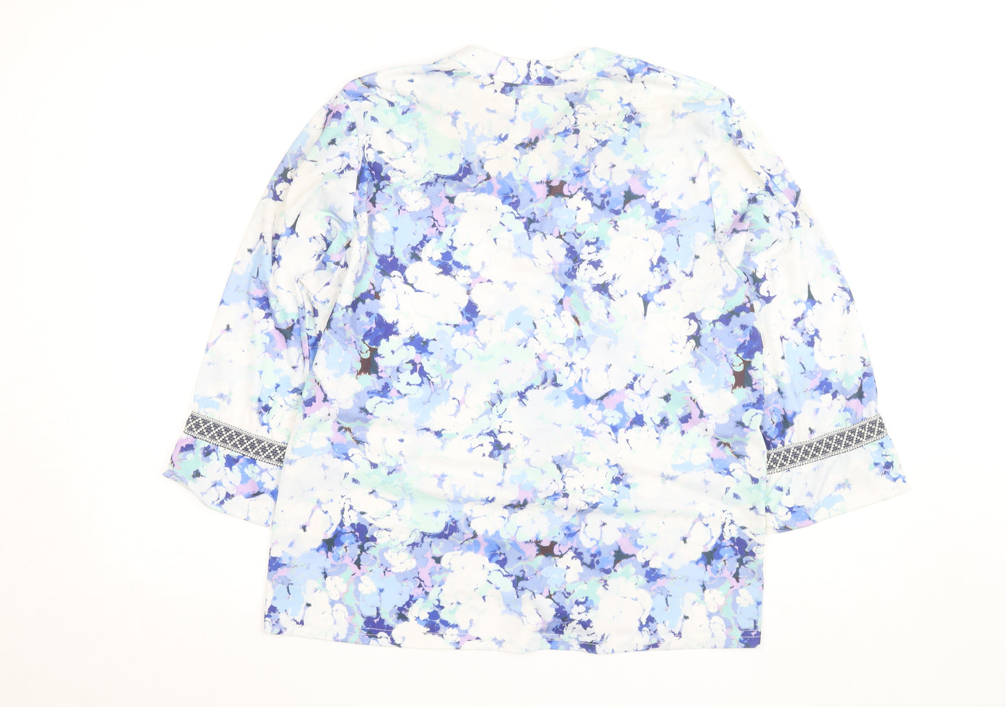 Tea Lane Women's Multicoloured Floral Tunic Blouse M