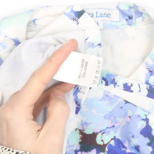 Tea Lane Women's Multicoloured Floral Tunic Blouse M