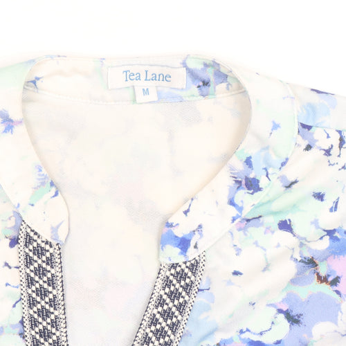 Tea Lane Women's Multicoloured Floral Tunic Blouse M