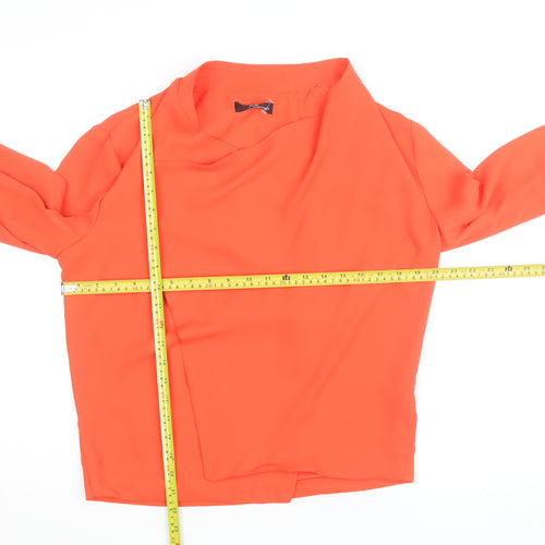 Jacques Vert Women’s Orange Long Sleeve Cowl Neck Blouse Size 12