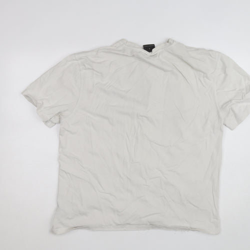 Hoodrich Men's White Graphic Logo T-Shirt Size L