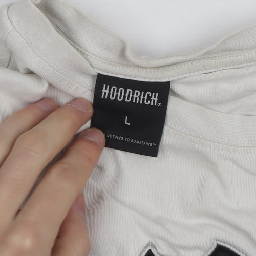 Hoodrich Men's White Graphic Logo T-Shirt Size L