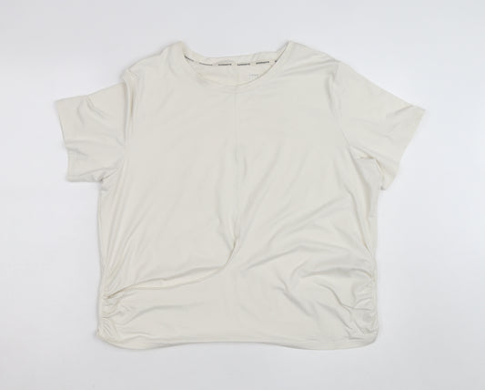 Marks and Spencer Goodmove Women's Ivory Active T-Shirt Size 20